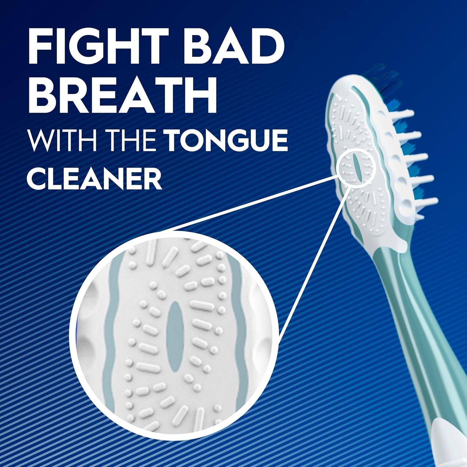 image:imageOralB Pro Health CrossAction Plaque Removal toothbrushes 2 Count Toothbrush Soft Deep Reach in Tight Spaces Tongue Scraper Tooth Brush Plaque Fighter Gentle on Teeth Gum stimulators1