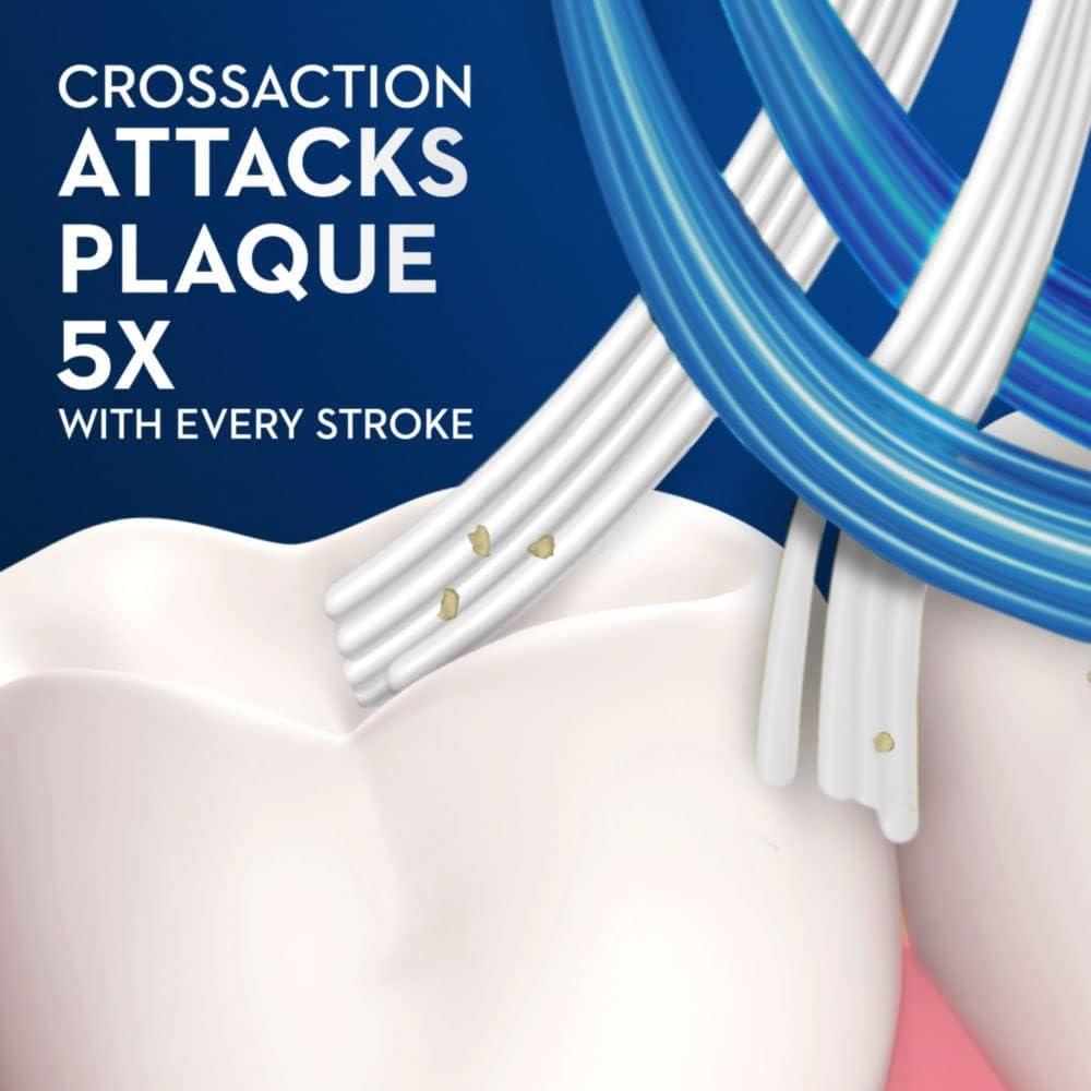 image:imageOralB Pro Health CrossAction Plaque Removal toothbrushes 2 Count Toothbrush Soft Deep Reach in Tight Spaces Tongue Scraper Tooth Brush Plaque Fighter Gentle on Teeth Gum stimulators1
