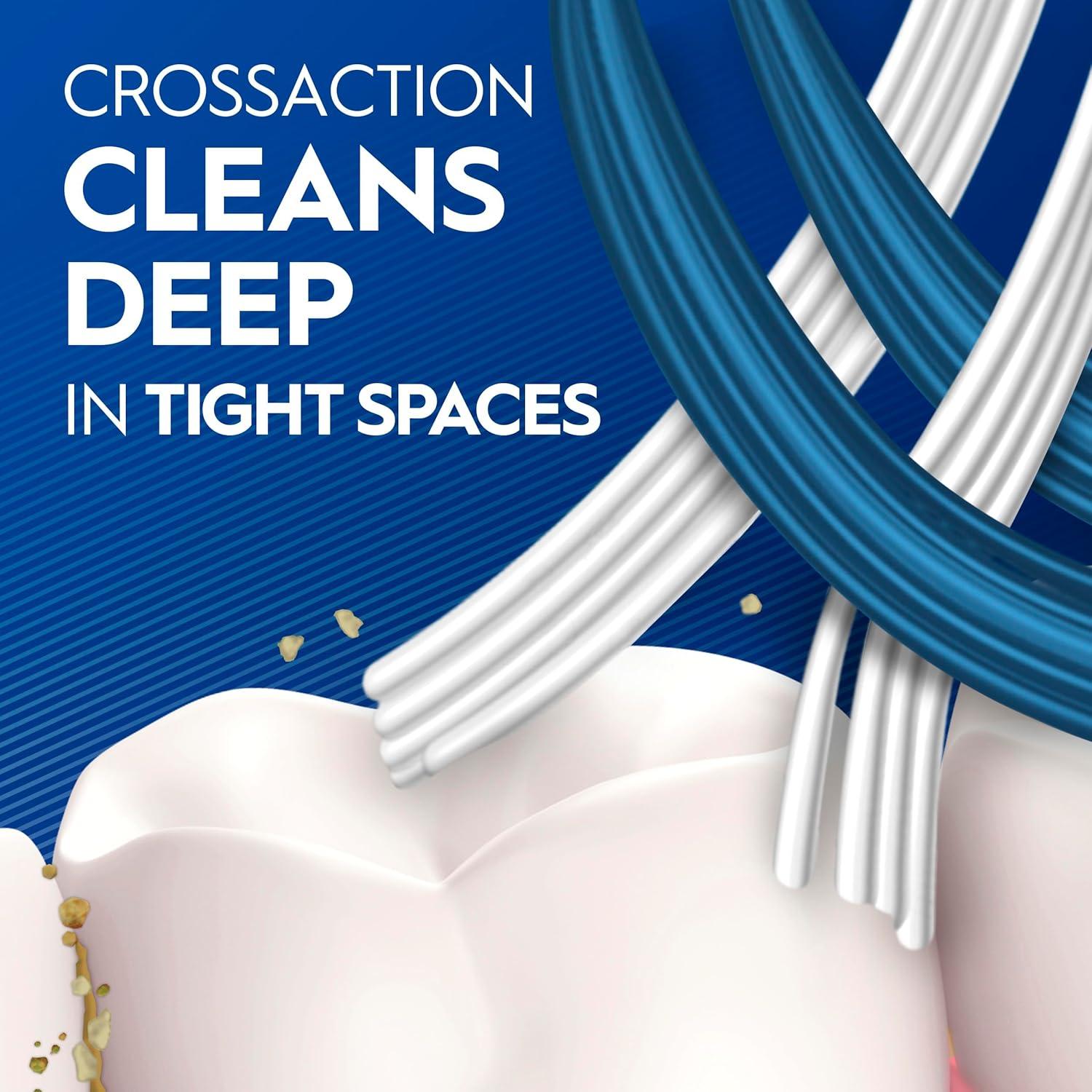 image:imageOralB Pro Health CrossAction Plaque Removal toothbrushes 2 Count Toothbrush Soft Deep Reach in Tight Spaces Tongue Scraper Tooth Brush Plaque Fighter Gentle on Teeth Gum stimulators1