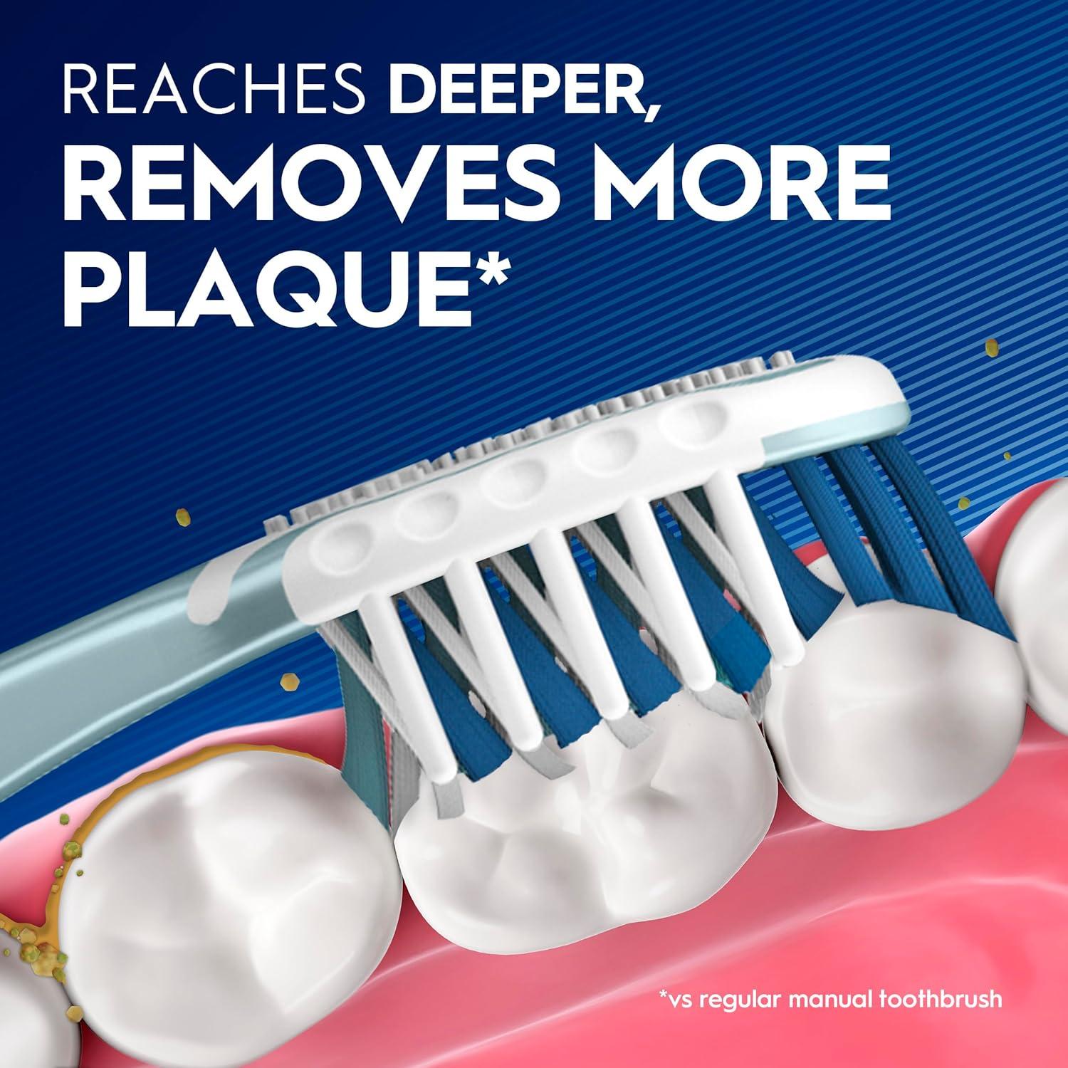 image:imageOralB Pro Health CrossAction Plaque Removal toothbrushes 2 Count Toothbrush Soft Deep Reach in Tight Spaces Tongue Scraper Tooth Brush Plaque Fighter Gentle on Teeth Gum stimulators1