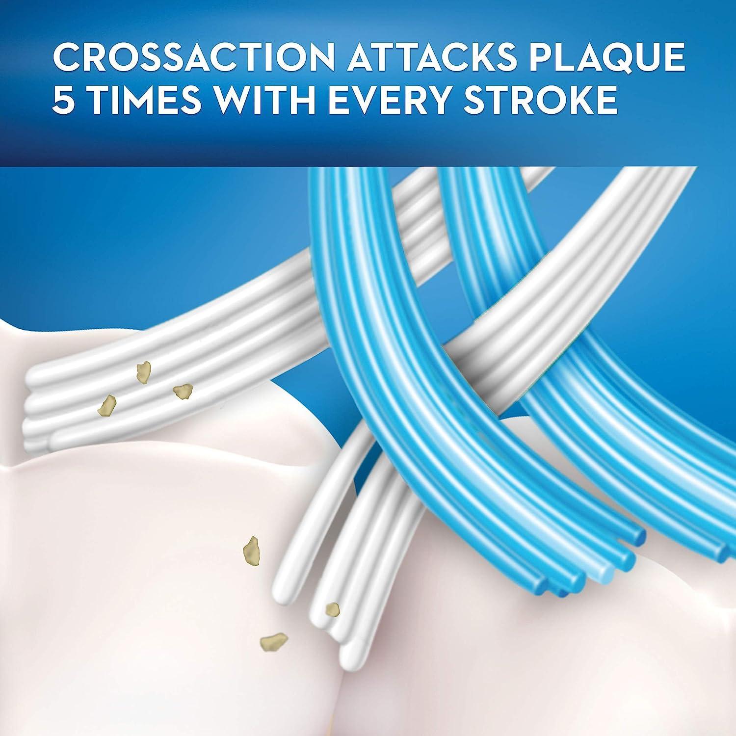 image:imageOralB Pro Health CrossAction Plaque Removal toothbrushes 2 Count Toothbrush Soft Deep Reach in Tight Spaces Tongue Scraper Tooth Brush Plaque Fighter Gentle on Teeth Gum stimulators1