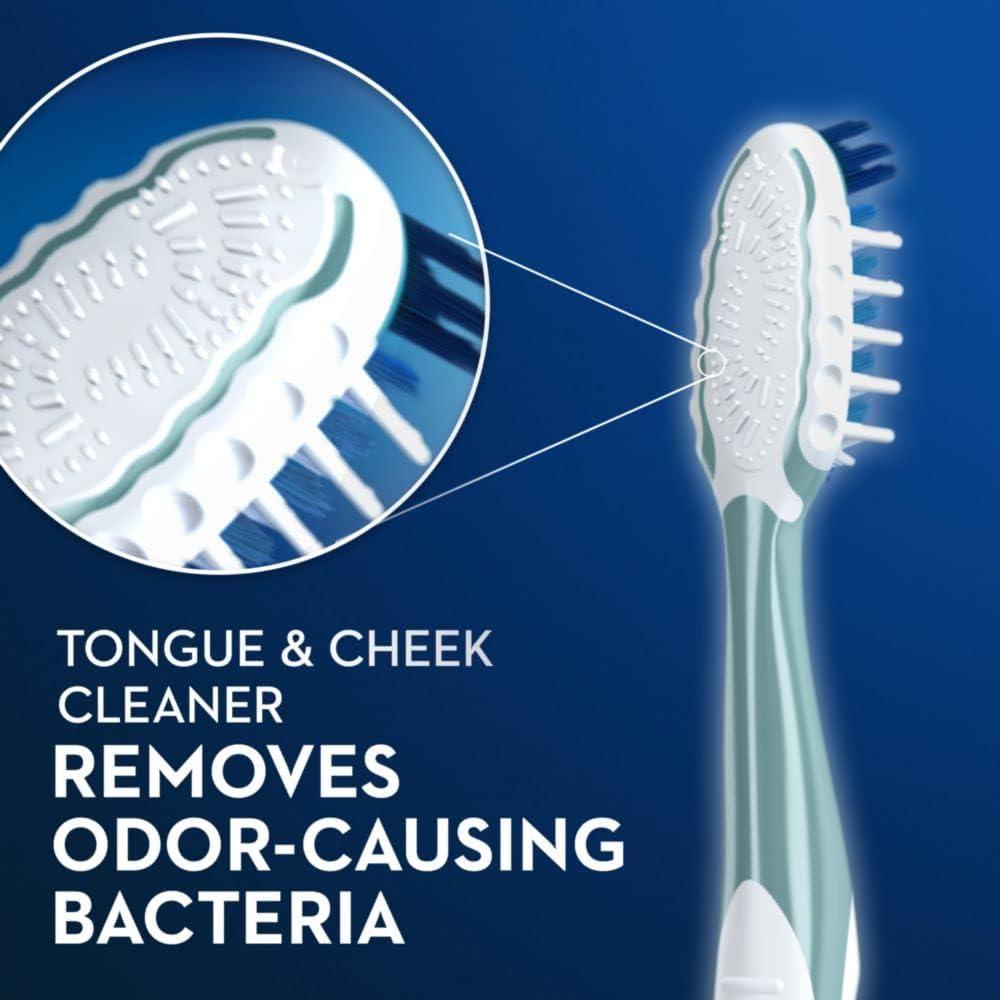 image:imageOralB Pro Health CrossAction Plaque Removal toothbrushes 2 Count Toothbrush Soft Deep Reach in Tight Spaces Tongue Scraper Tooth Brush Plaque Fighter Gentle on Teeth Gum stimulators1
