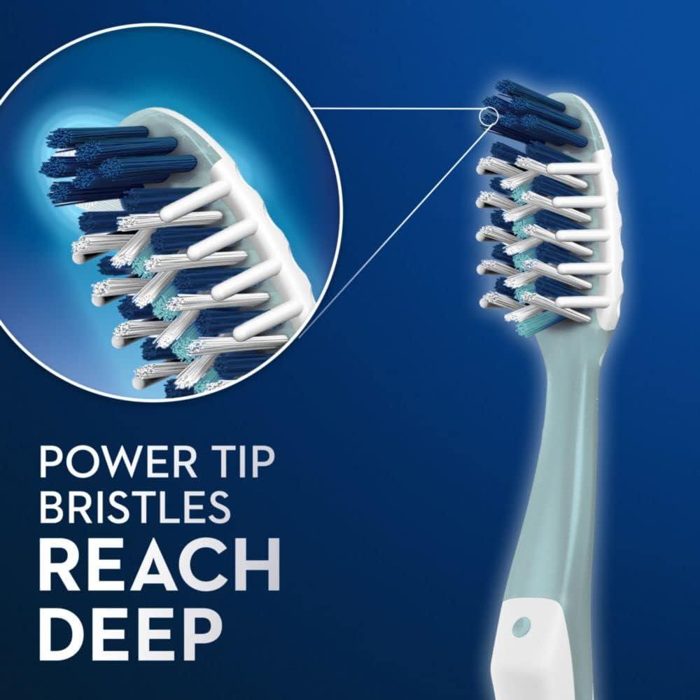 image:imageOralB Pro Health CrossAction Plaque Removal toothbrushes 2 Count Toothbrush Soft Deep Reach in Tight Spaces Tongue Scraper Tooth Brush Plaque Fighter Gentle on Teeth Gum stimulators1