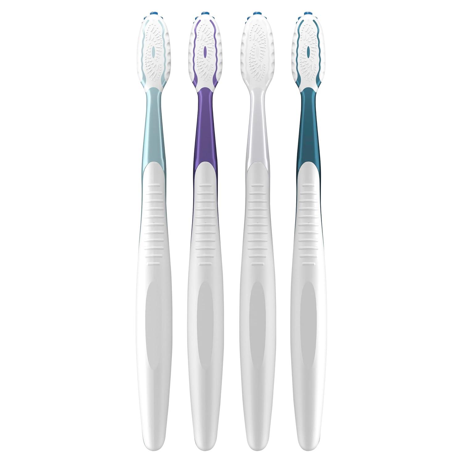 image:imageOralB Pro Health CrossAction Plaque Removal toothbrushes 2 Count Toothbrush Soft Deep Reach in Tight Spaces Tongue Scraper Tooth Brush Plaque Fighter Gentle on Teeth Gum stimulators1
