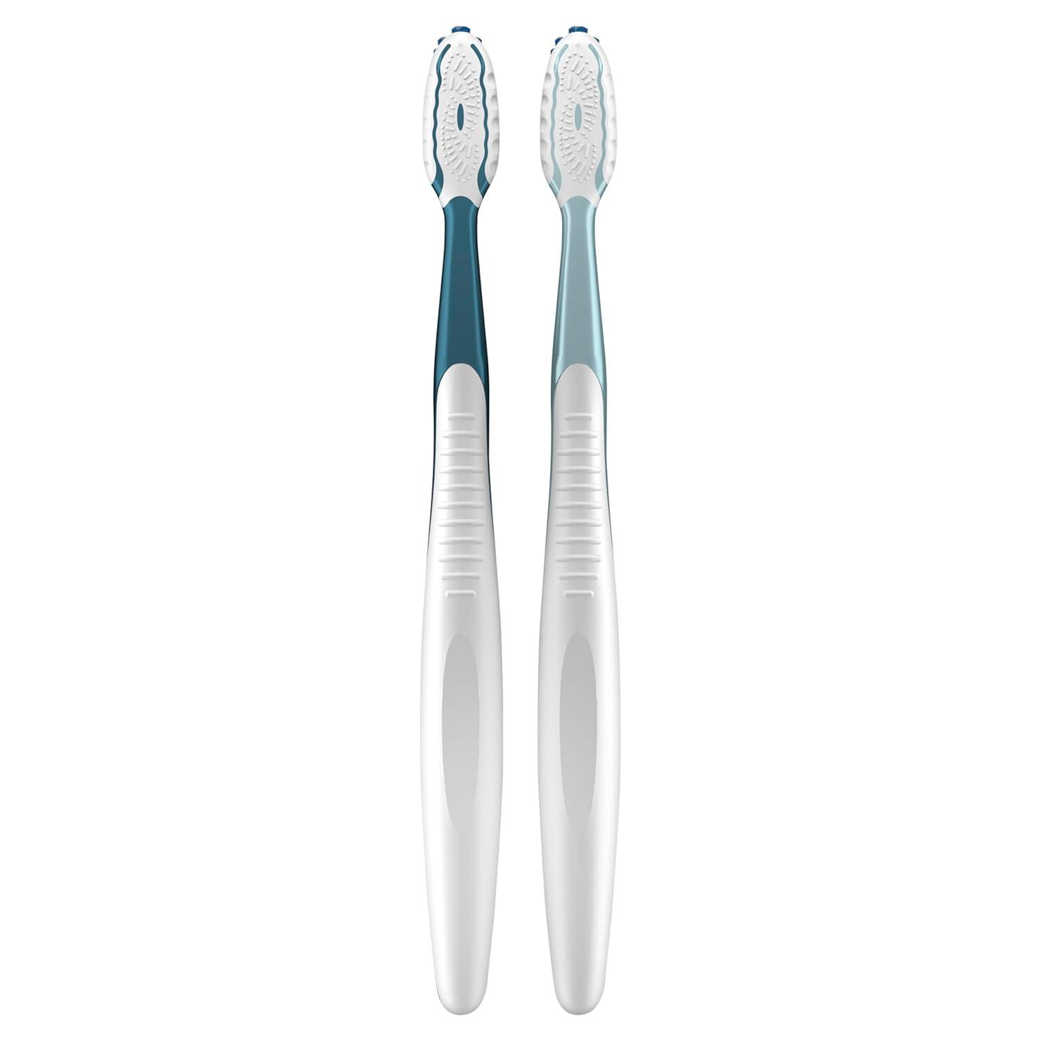 image:imageOralB Pro Health CrossAction Plaque Removal toothbrushes 2 Count Toothbrush Soft Deep Reach in Tight Spaces Tongue Scraper Tooth Brush Plaque Fighter Gentle on Teeth Gum stimulators1