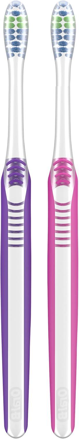 image:imageOralB Pro Health Fights Plaque amp Tartar 2 Count Medium Manual Toothbrush Pack Indicator Bristles Plaque Fighter Gentle on Teeth1 Count Pack of 2
