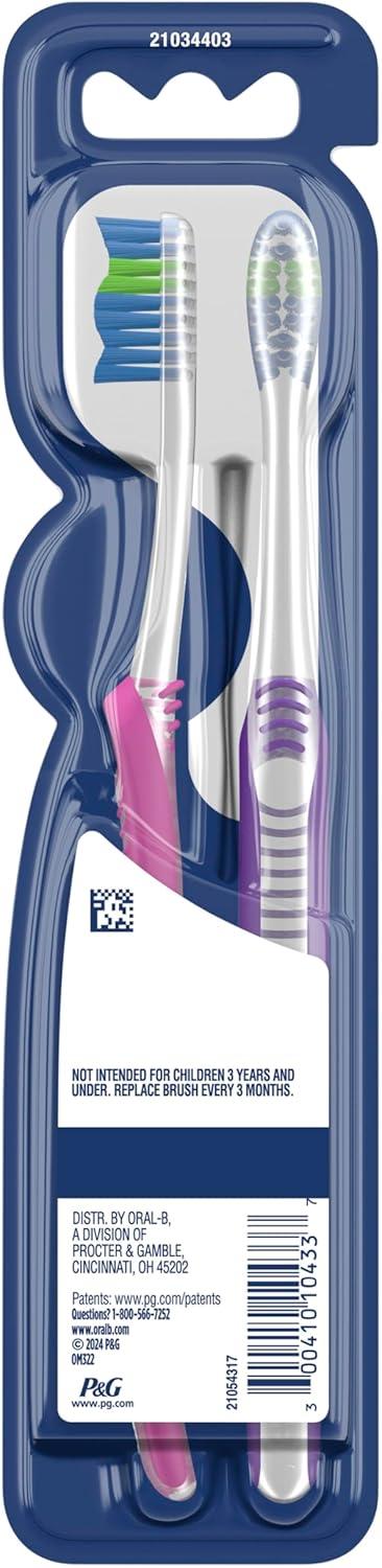 image:imageOralB Pro Health Fights Plaque amp Tartar 2 Count Medium Manual Toothbrush Pack Indicator Bristles Plaque Fighter Gentle on Teeth1 Count Pack of 2