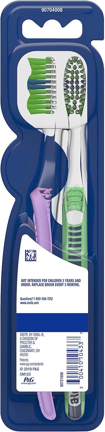 image:imageOralB Pro Health Fights Plaque amp Tartar 2 Count Medium Manual Toothbrush Pack Indicator Bristles Plaque Fighter Gentle on Teeth1 Count Pack of 4