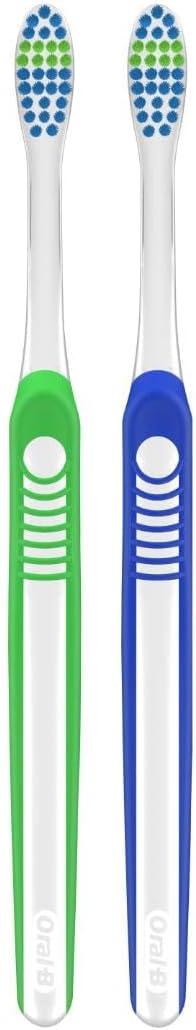 image:imageOralB Pro Health Fights Plaque amp Tartar 2 Count Soft Manual Toothbrush Pack Indicator Bristles Plaque Fighter Gentle on TeethBlue