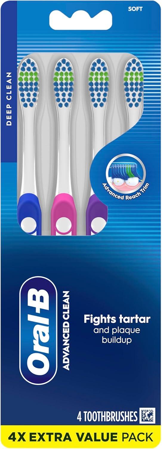 image:imageOralB Pro Health Fights Plaque amp Tartar 2 Count Soft Manual Toothbrush Pack Indicator Bristles Plaque Fighter Gentle on TeethBlue