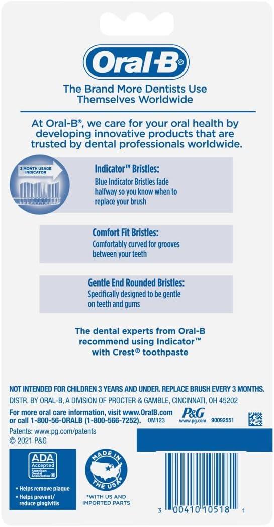 image:imageOralB Pro Health Fights Plaque amp Tartar 2 Count Soft Manual Toothbrush Pack Indicator Bristles Plaque Fighter Gentle on TeethBlue