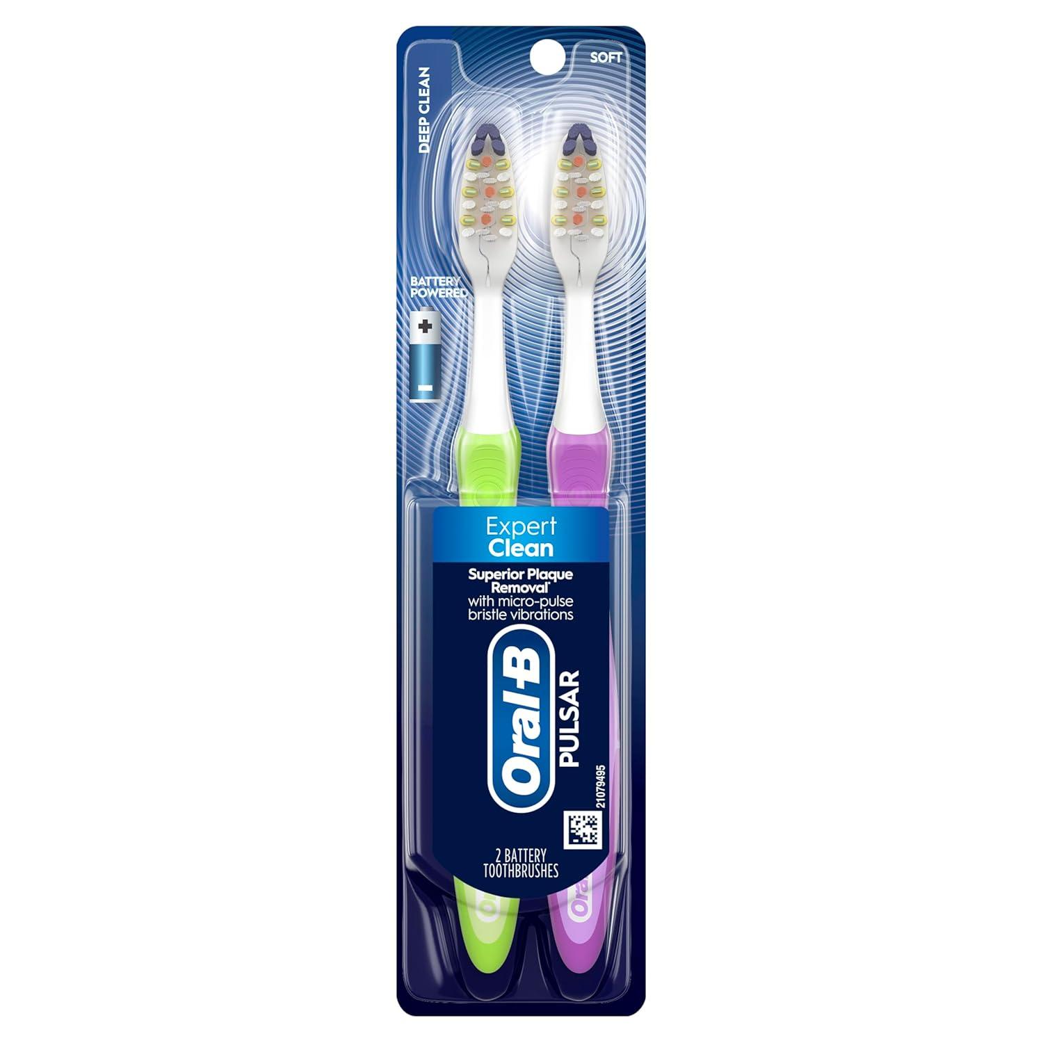 image:imageOralB ProHealth Pulsar Battery Toothbrush Soft Blue 2 Count Pack of 1