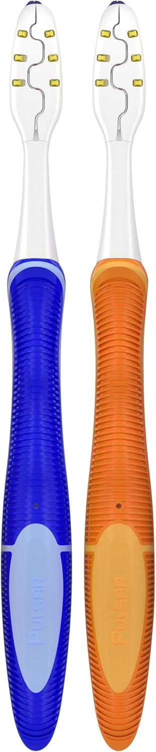 image:imageOralB Pulsar ProHealth Expert Clean Battery electric toothbrush 2 count MEDIUM toothbrush pack removes plaque travel essentials tooth brushColors May Vary