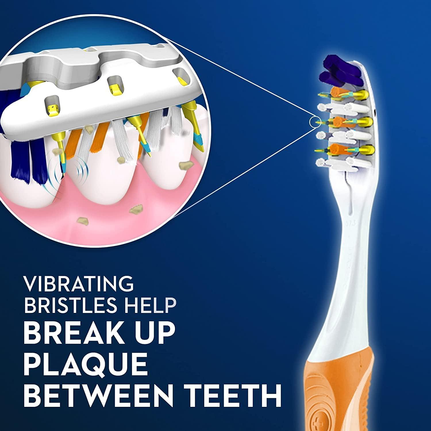 image:imageOralB Pulsar ProHealth Expert Clean Battery electric toothbrush 2 count MEDIUM toothbrush pack removes plaque travel essentials tooth brushColors May Vary