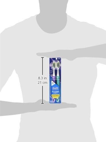 image:imageOralB Pulsar ProHealth Expert Clean Battery electric toothbrush 2 count MEDIUM toothbrush pack removes plaque travel essentials tooth brushColors May Vary