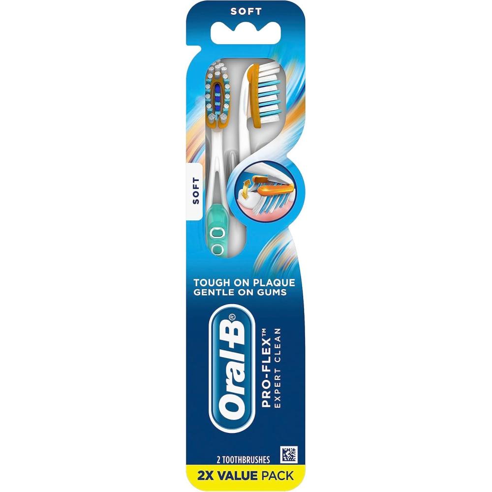 image:imageOralB 3D White Deep Stain Remover toothbrushes 6 Count Toothbrush Soft Removes 90 of Surface Stains whitens Teeth deep Reach removes Plaque and Stains Tooth BrushBlue