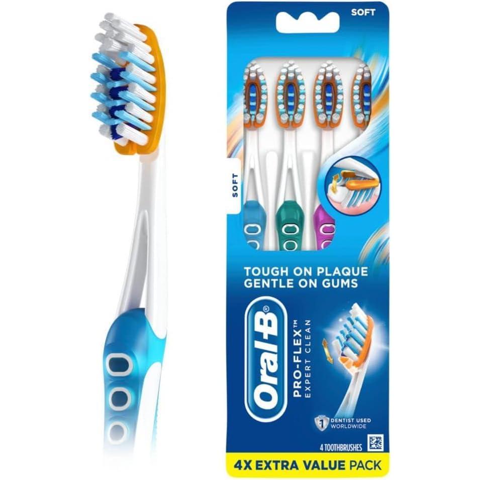 image:imageOralB 3D White Deep Stain Remover toothbrushes 6 Count Toothbrush Soft Removes 90 of Surface Stains whitens Teeth deep Reach removes Plaque and Stains Tooth BrushMulticolor