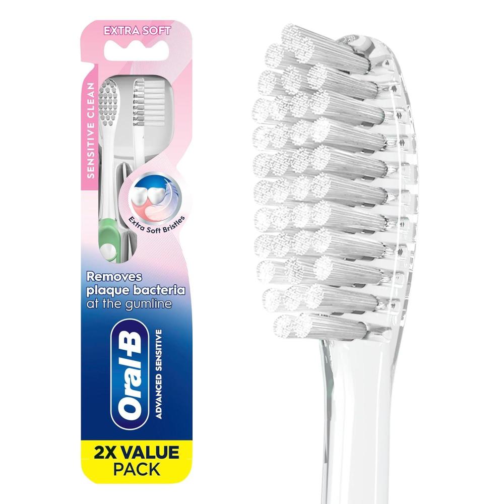 image:imageOralB Advanced Sensitive Toothbrushes Extra Soft 2 Count2 Count Pack of 1