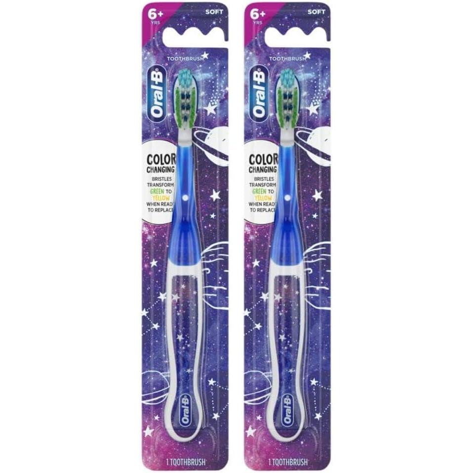 image:imageOralB Cross Action Kids Toothbrush Soft Bristles Ages 6 1 Count1 Count Pack of 2