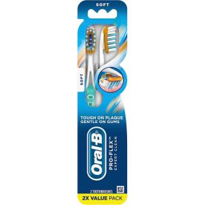 Oral-B 3D White Deep Stain Remover toothbrushes, 6 Count Toothbrush Soft, Removes 90% of Surface Stains, whitens Teeth, deep Reach, removes Plaque and Stains Tooth Brush(Blue)