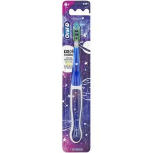Oral-B Cross Action Kids Toothbrush, Soft Bristles, Ages 6+, 1 Count(1 Count (Pack of 1))