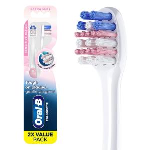 Oral-B Gum Care Sensitive toothbrushes, 2 Count tootbrush Extra Soft, Gentle on Teeth, Gentle on Gums, Extra Soft Tooth Brush, Compact Toothbrush(Pink)