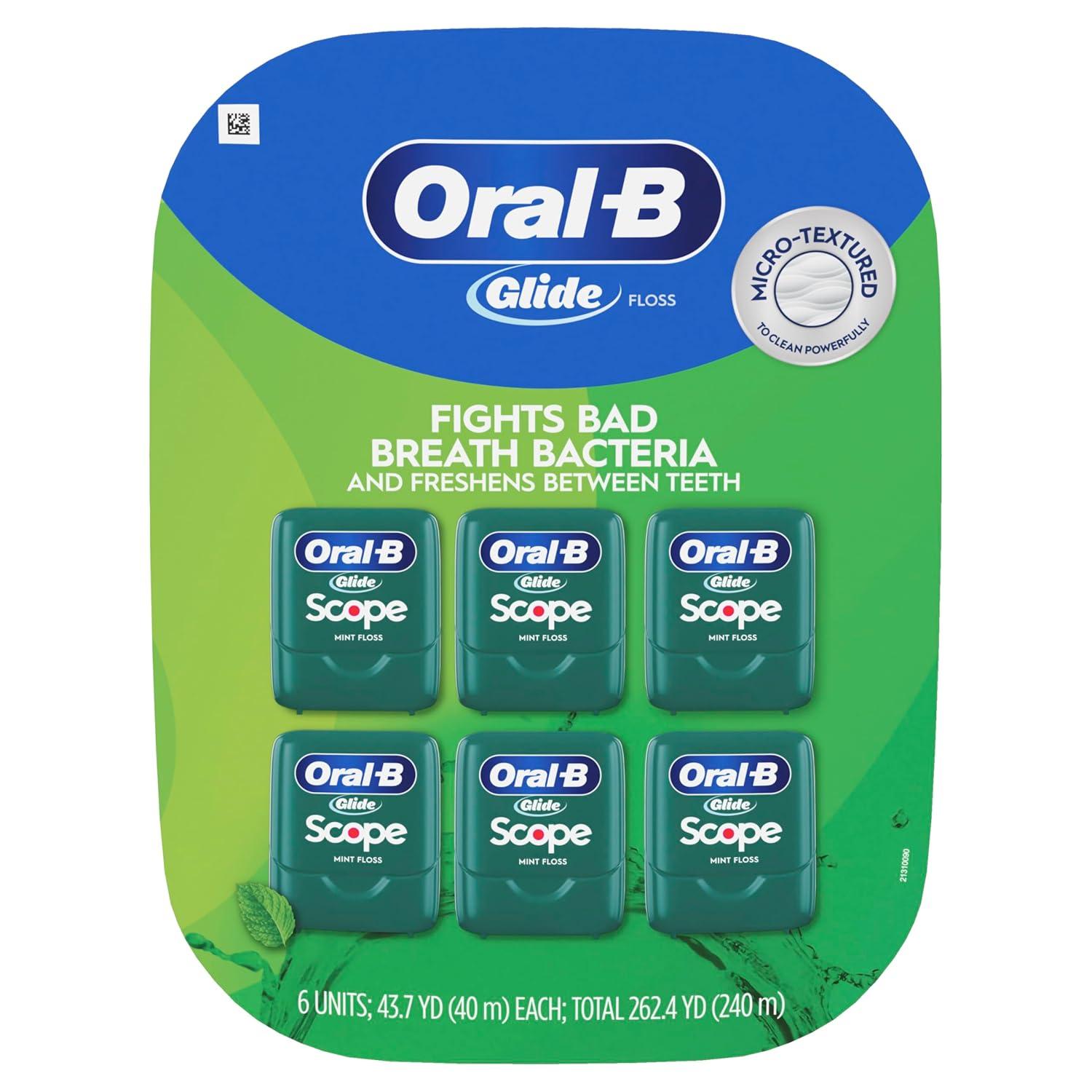 image:imageOralB Glide Dental Floss Scope Mint Flavor 40 m Pack of 67872 Foot Pack of 1