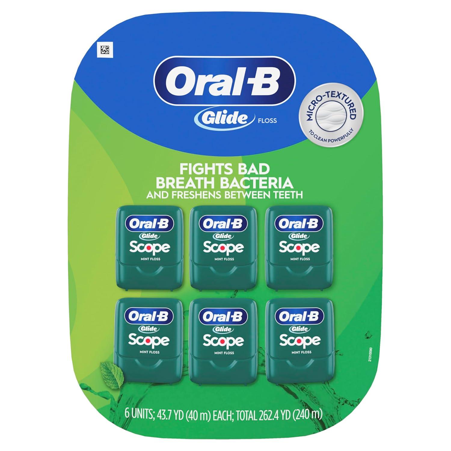 image:imageOralB Glide Dental Floss Scope Mint Flavor 40 m Pack of 67872 Foot Pack of 1