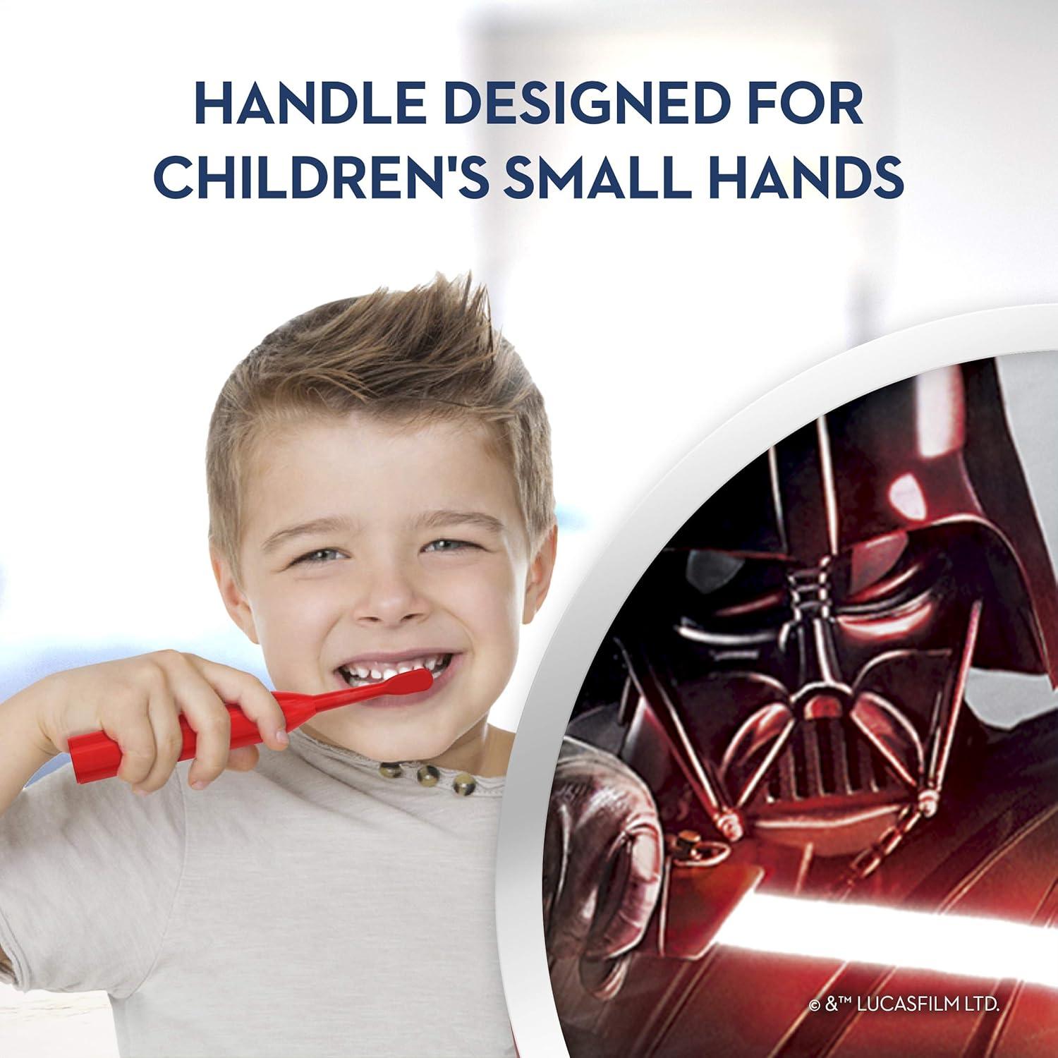 image:imageOralB Kids Battery Power Electric Toothbrush Featuring Disneys Star Wars for Children and Toddlers age 3 Soft Characters May Vary Multi1 Count Pack of 2
