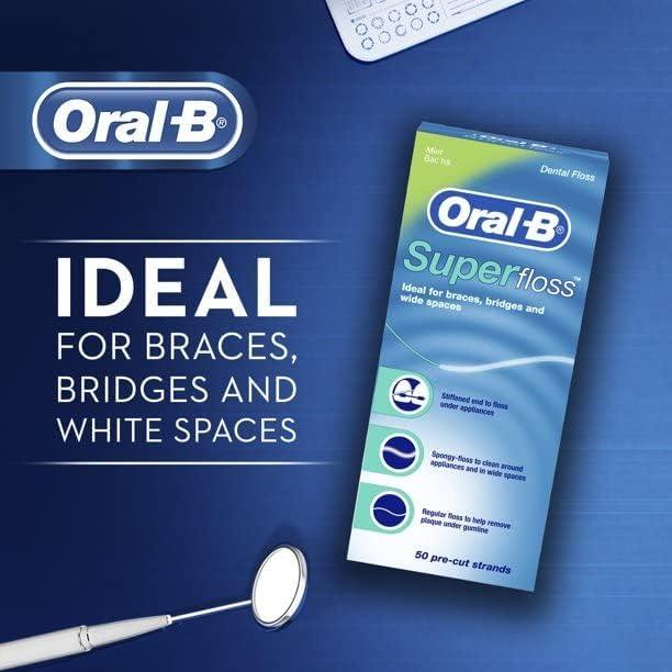 image:imageOralB Super Floss PreCut Strands Dental Floss Mint 50 CountMint