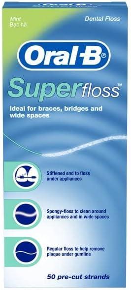 image:imageOralB Super Floss PreCut Strands Dental Floss Mint 50 CountMint