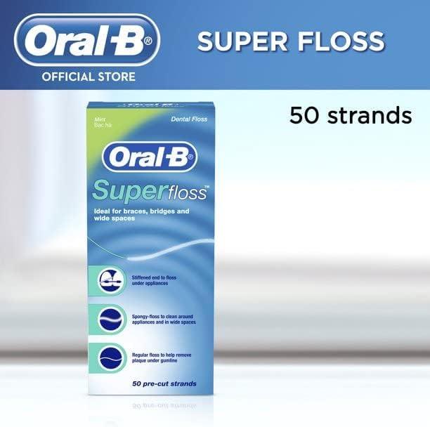 image:imageOralB Super Floss PreCut Strands Dental Floss Mint 50 CountMint