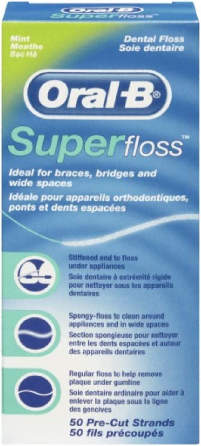 image:imageOralB Super Floss PreCut Strands Dental Floss Mint 50 CountMint