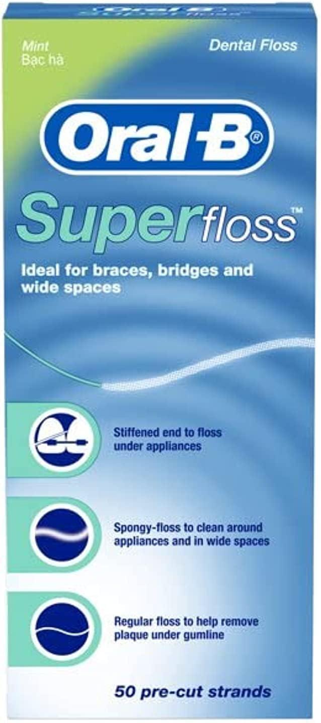 image:imageOralB Super Floss PreCut Strands Dental Floss Mint 50 CountMint