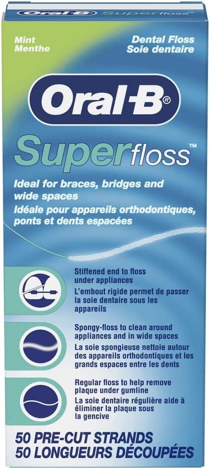 image:imageOralB Super Floss PreCut Strands Dental Floss Mint 50 CountMint