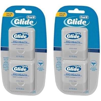 image:imageOralB Glide Deep Clean Cool Mint Dental Floss Value 2 Pack 40m Each4 Count 1312 Foot each