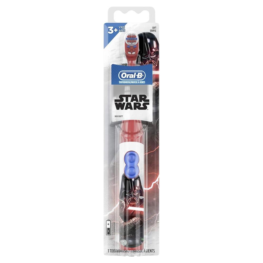 image:imageOralB Kids Battery Power Electric Toothbrush Featuring Disneys Star Wars for Children and Toddlers age 3 Soft Characters May Vary Multi1 count Pack of 1