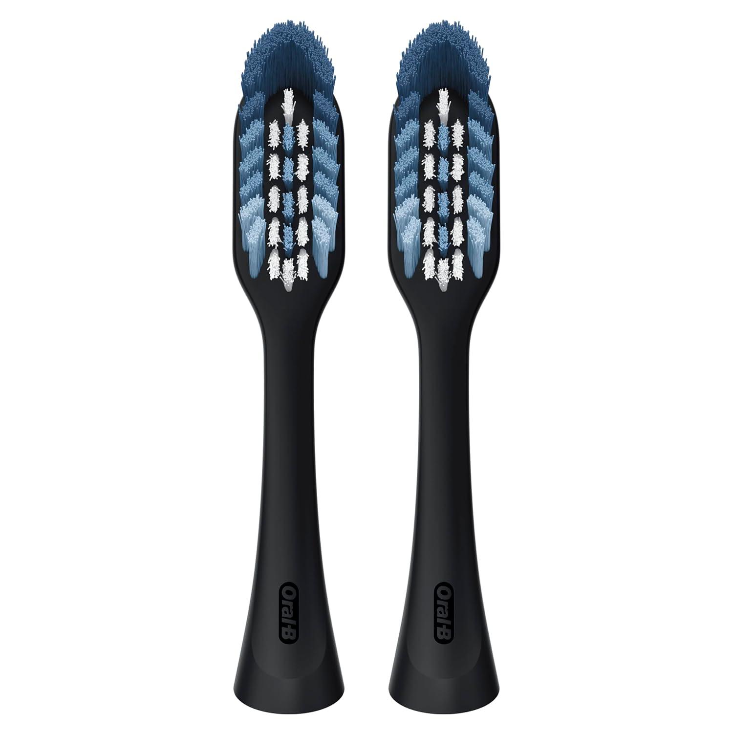 image:imageOralB Clic Toothbrush replacement heads 2 count toothbrushes black refill brush heads1 Count Pack of 2