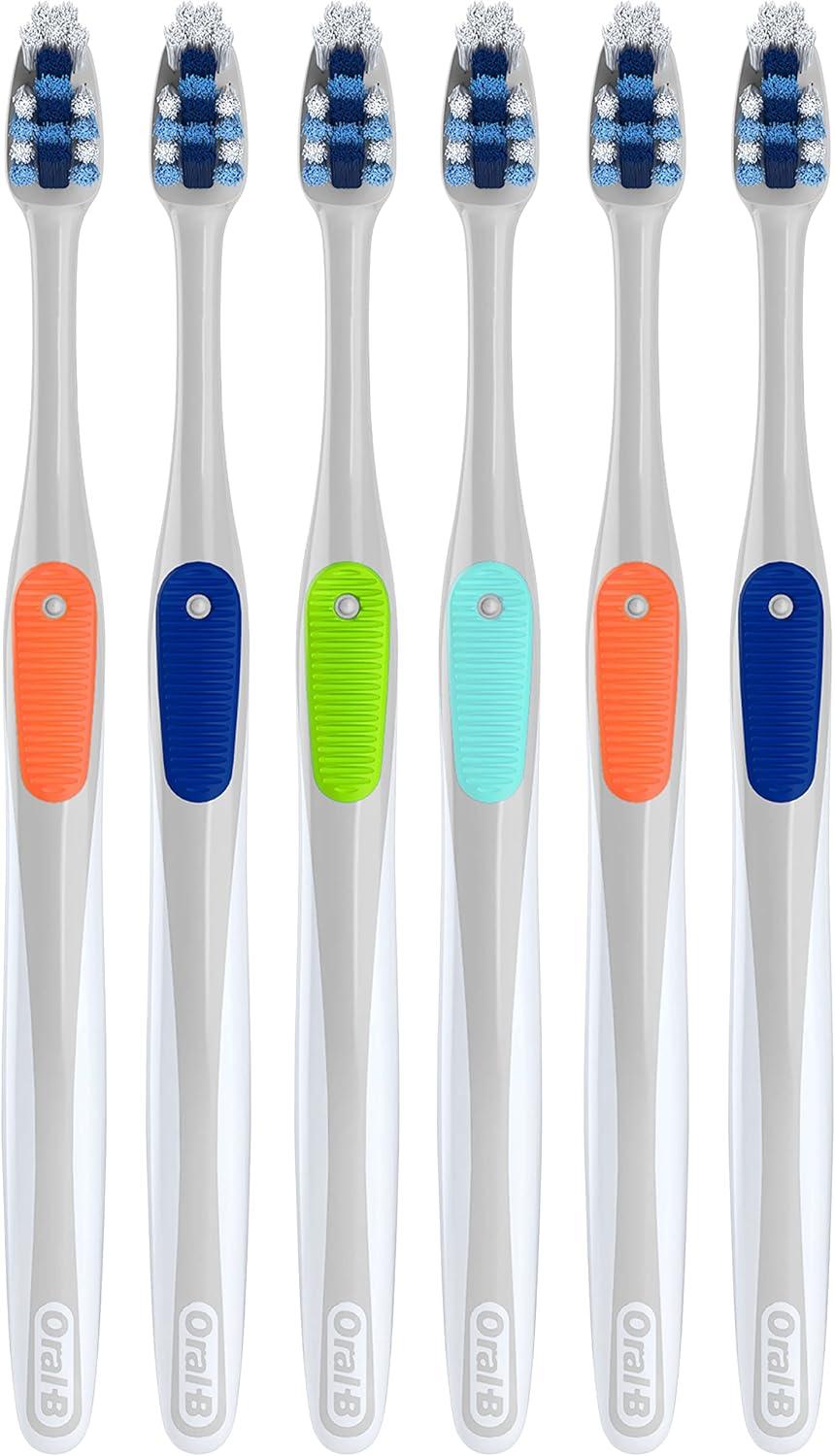 image:imageOralB CrossAction Compact Toothbrush Soft 6 CountMulticolor