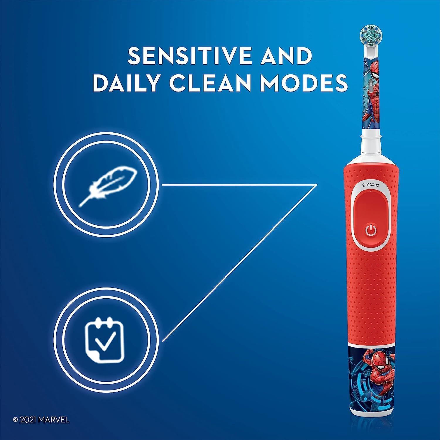 image:imageOralB Kids Electric Toothbrush Featuring Marvels Spiderman for Kids 3Marvels Spiderman