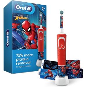 Oral-B Kids Electric Toothbrush Featuring Marvel’s Spiderman, for Kids 3+(Marvel’s Spiderman)