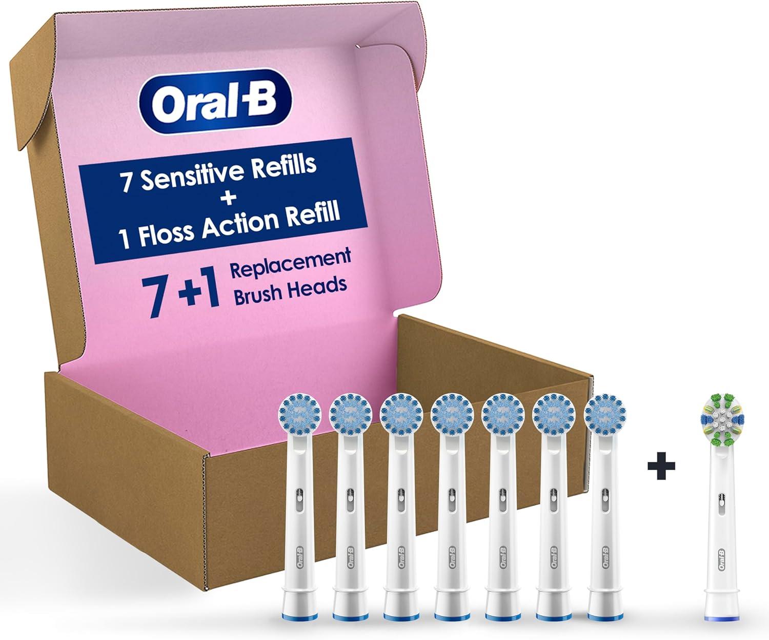 image:imageOralB Sensitive Gum Care Electric Toothbrush Replacement Brush Heads 8 CountWhite