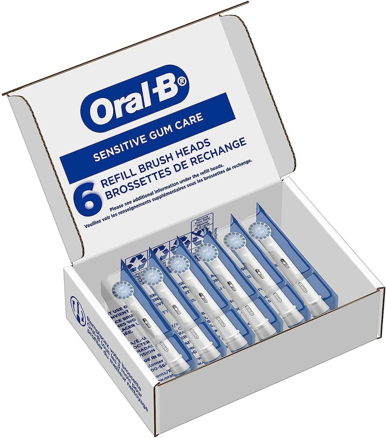 image:imageOralB Sensitive Gum Care Electric Toothbrush Replacement Brush Heads 8 CountWhite