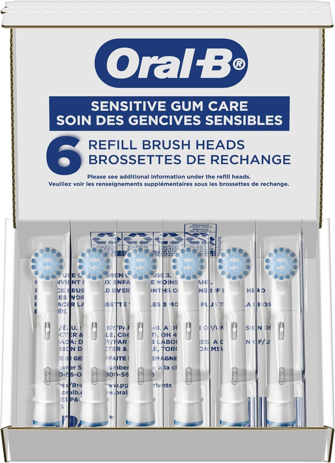 image:imageOralB Sensitive Gum Care Electric Toothbrush Replacement Brush Heads 8 CountWhite