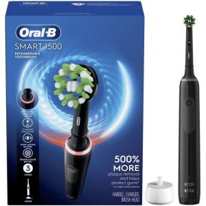 Oral-B Smart 1500 Electric Power Rechargeable Battery Toothbrush, White(Black)