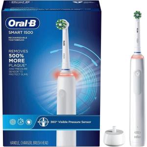 Oral-B Smart 1500 Electric Power Rechargeable Battery Toothbrush, White(White)