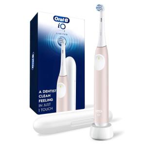 Oral-B iO Electric Toothbrush, Series 2, Rechargeable, Peach with 1 Gentle Care Brush Head – Automatic Pressure Sensor to Protect Gums – 3 Modes – 2 Min Timer