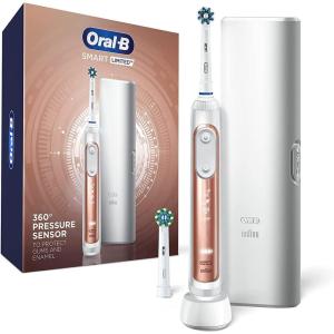 Oral-B Pro Smart Limited Power Rechargeable Electric Toothbrush with (2) Brush Heads and Travel Case, Black(Rose Gold)