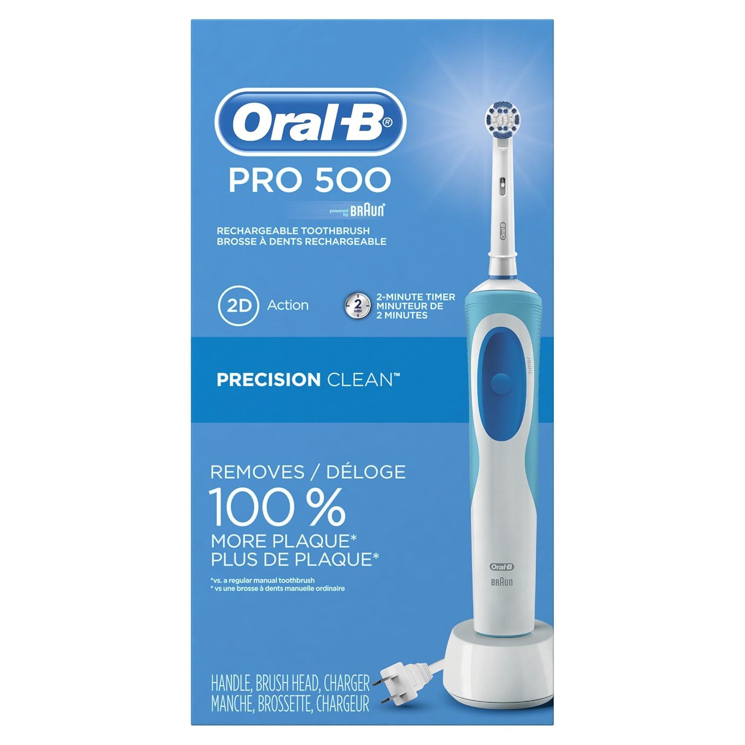 image:imageOralB Pro 500 Electric ToothbrushWhite